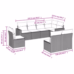 VidaXL 3219059 set mobili da esterno