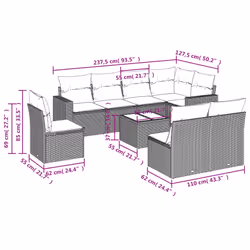 VidaXL 3219060 set mobili da esterno