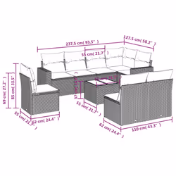 VidaXL 3219063 set mobili da esterno