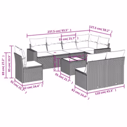 VidaXL 3219068 set mobili da esterno