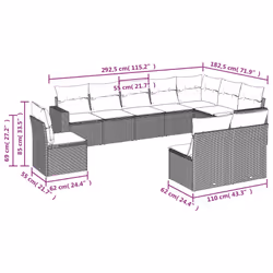 VidaXL 3219109 set mobili da esterno