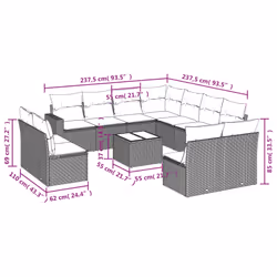 VidaXL 3219120 set mobili da esterno