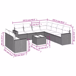 VidaXL 3219138 set mobili da esterno