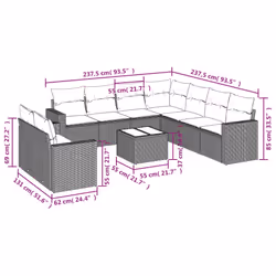 VidaXL 3219148 set mobili da esterno