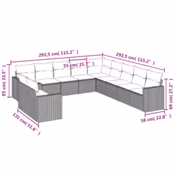 VidaXL 3219175 set mobili da esterno