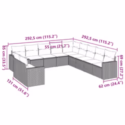 VidaXL 3219183 set mobili da esterno
