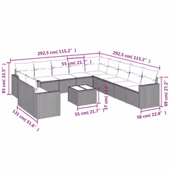 VidaXL 3219189 set mobili da esterno