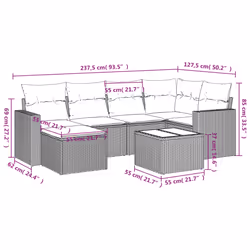 VidaXL 3219245 set mobili da esterno