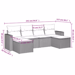 VidaXL 3219316 set mobili da esterno
