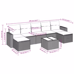 VidaXL 3219328 set mobili da esterno