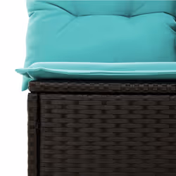 vidaXL Set Divani da Giardino 10 pz con Cuscini Nero in Polyrattan - Vista aggiuntiva 3
