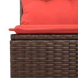 vidaXL Set Divani da Giardino 11 pz con Cuscini Polyrattan Marrone - Vista aggiuntiva 3