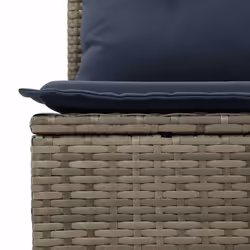 vidaXL Set Divani da Giardino 11 pz con Cuscini in Polyrattan Grigio - Vista aggiuntiva 3