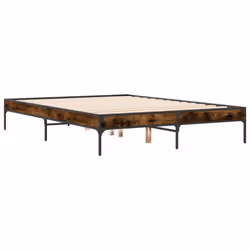 vidaXL Giroletto Rovere Fumo 120x200 cm in Legno Multistrato Metallo - Vista aggiuntiva 3