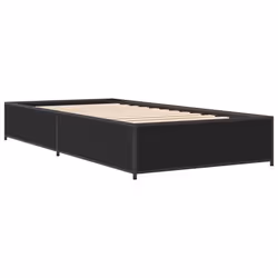 vidaXL Giroletto Nero 90x190 cm in Legno Multistrato e Metallo - Vista aggiuntiva 3