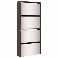 vidaXL Scarpiera con Specchio a 4 Livelli Rovere Marrone 63x17x134 cm - Vista aggiuntiva 2