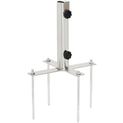 Base per Ombrellone con Picchetti per Ø32-48 Argento in Acciaio Vidaxl 13956