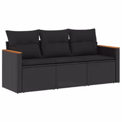 Set Divani da Giardino 3 pz con Cuscini in Polyrattan Nerocod mxl 89037 - Vista aggiuntiva 2