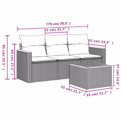 VidaXL 3225759 set mobili da esterno - Vista aggiuntiva 7