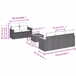 VidaXL 3225783 set mobili da esterno - Vista aggiuntiva 7