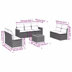 VidaXL 3225883 set mobili da esterno - Vista aggiuntiva 7