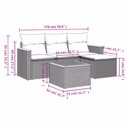VidaXL 3225911 set mobili da esterno - Vista aggiuntiva 8
