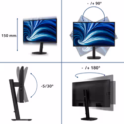 Philips 27IN 16:9 IPS 120HZ 1920X1080 H AS 150MM D-SUB X 1 HDMI X 1X 1.4 Monitor PC 68,6 cm (27") 1920 x 1080 Pixel - Vista aggiuntiva 4