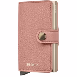 Secrid Miniwallet, Portafoglio, Rosa, Vera pelle, Monocromatico, Pebble Rose, 10 pz