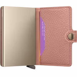 Secrid Miniwallet Portafoglio Rosa Vera pelle
