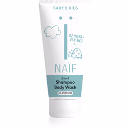 Sia la pelle sensibile che i capelli del bambino vengono lavati delicatamente con shampoo e gel doccia Naif Baby & Kids 2-in- ...
