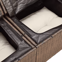 VidaXL 3251780 panca da esterno Malacca, Acciaio - Vista aggiuntiva 7