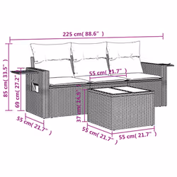 VidaXL 3252193 set mobili da esterno
