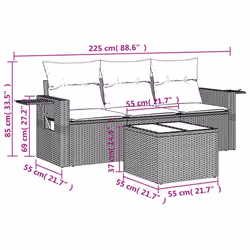 VidaXL 3252210 set mobili da esterno