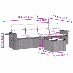 VidaXL 3252223 set mobili da esterno