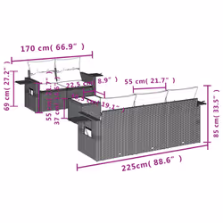 VidaXL 3252233 set mobili da esterno