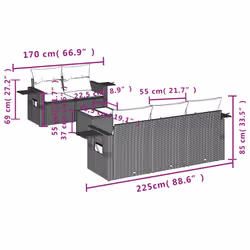 VidaXL 3252236 set mobili da esterno