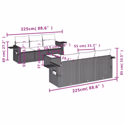 VidaXL 3252246 set mobili da esterno