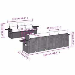 VidaXL 3252265 set mobili da esterno