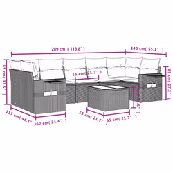 VidaXL 3252276 set mobili da esterno