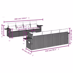 VidaXL 3252283 set mobili da esterno