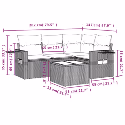 VidaXL 3252447 set mobili da esterno