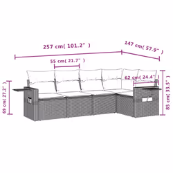 VidaXL 3252470 set mobili da esterno