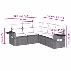 VidaXL 3252495 set mobili da esterno