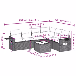 VidaXL 3252556 set mobili da esterno