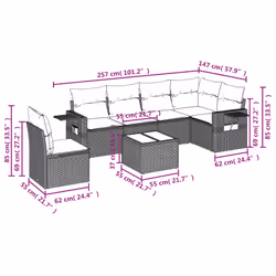 VidaXL 3252566 set mobili da esterno