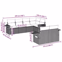 VidaXL 3252749 set mobili da esterno
