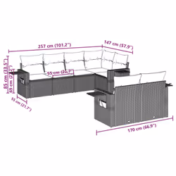 VidaXL 3252750 set mobili da esterno