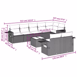 VidaXL 3252753 set mobili da esterno