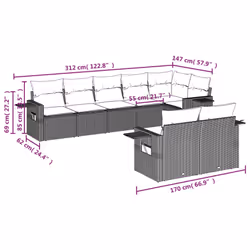 VidaXL 3252755 set mobili da esterno
