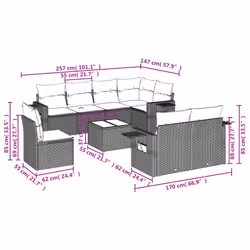VidaXL 3252780 set mobili da esterno